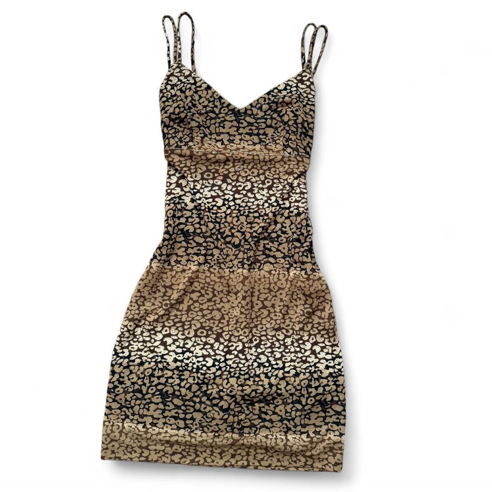 Bisou Bisou Size M Leopard Print Dress